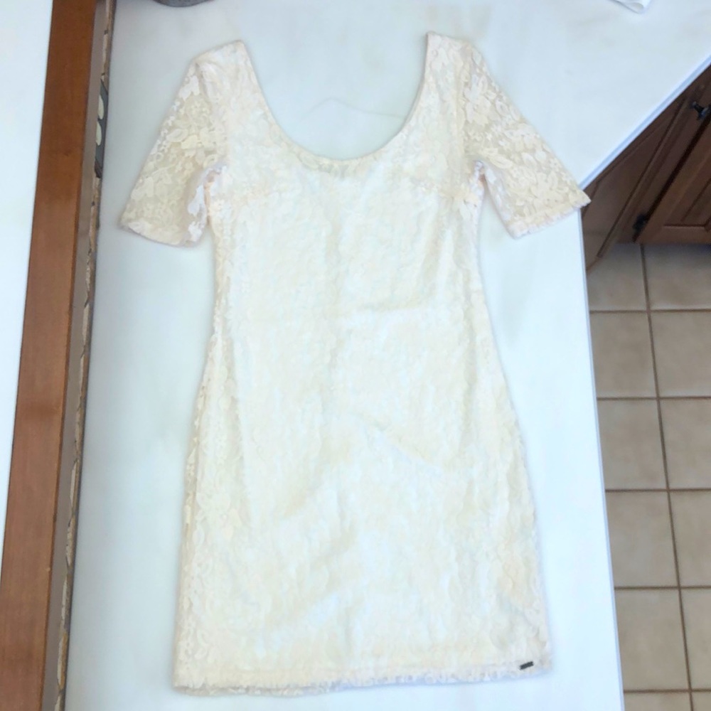Ivory lace bridal shower dress